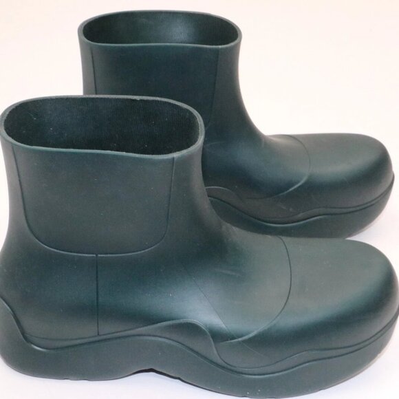 Bottega Veneta The Puddle Rubber Ankle Boots Dark Green EU 45 US 12 - Picture 4 of 16